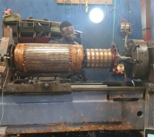 Rotor balancing in Nigeria.